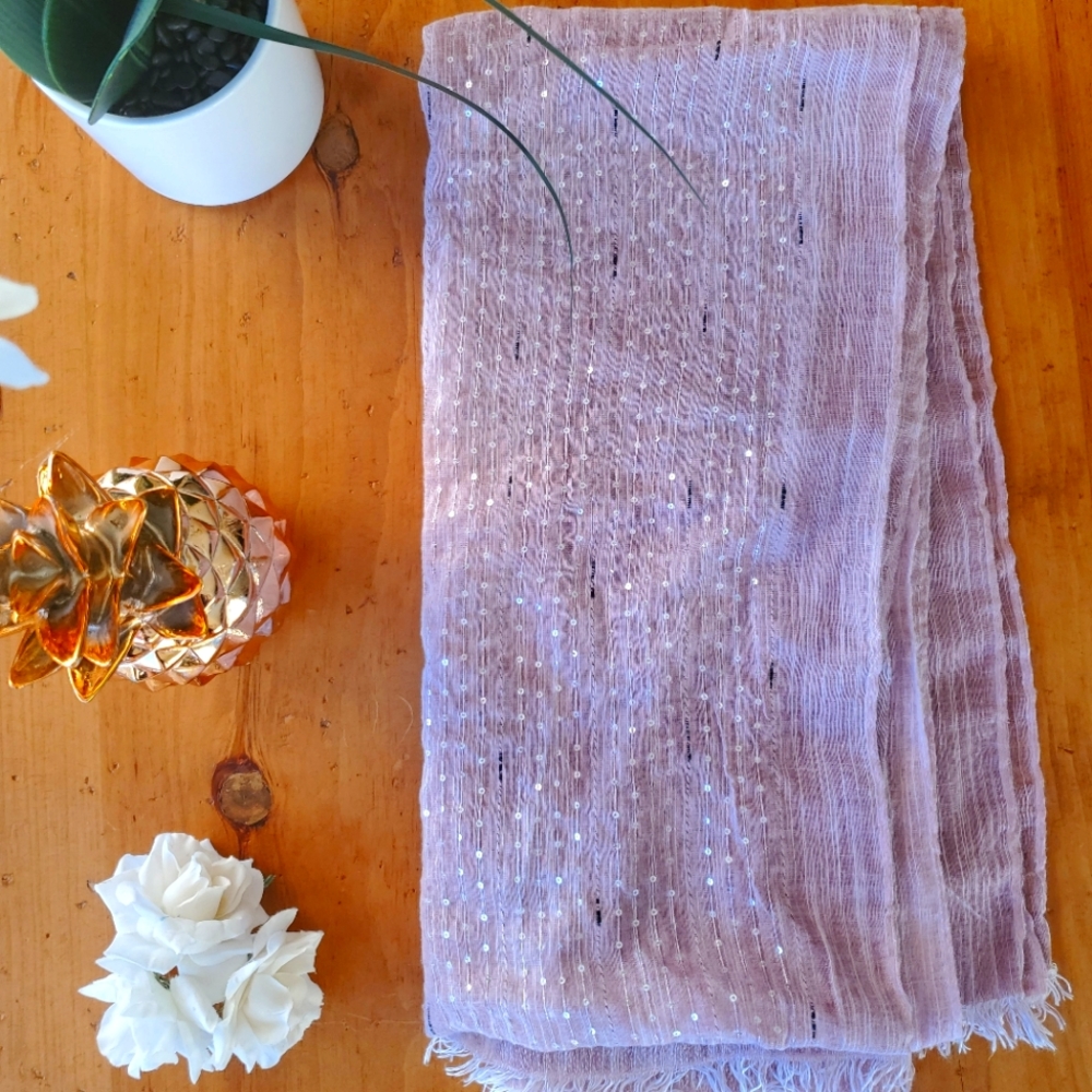 Blush blanket scarf sparkly